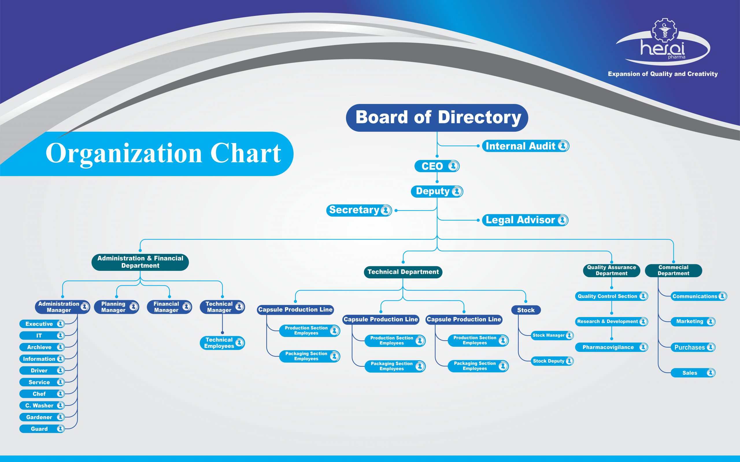Organization Chart Herai Pharma Pharmaceutical Factory
